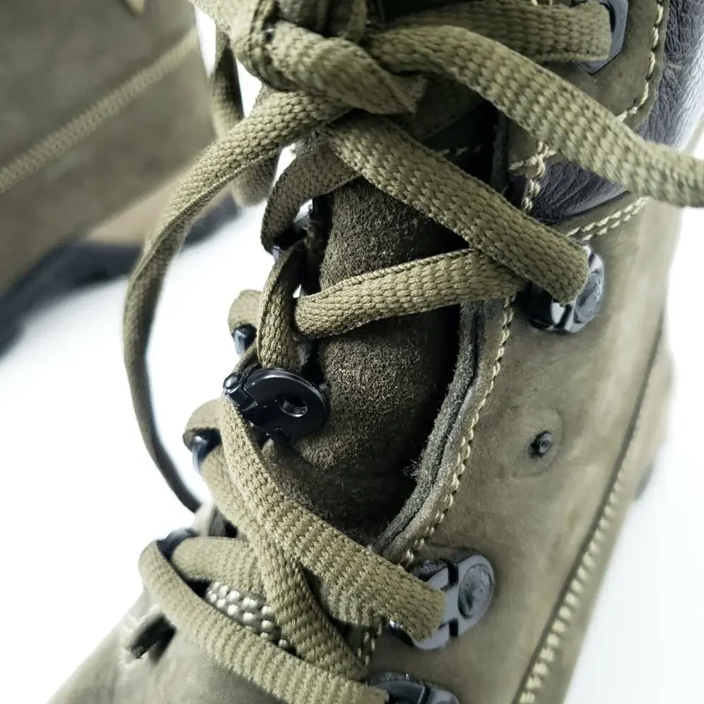 Woodland Olive Green Hiking Boots Buff Nubuck Euro 41, UK 7, US 7.5-8 Men Shoes